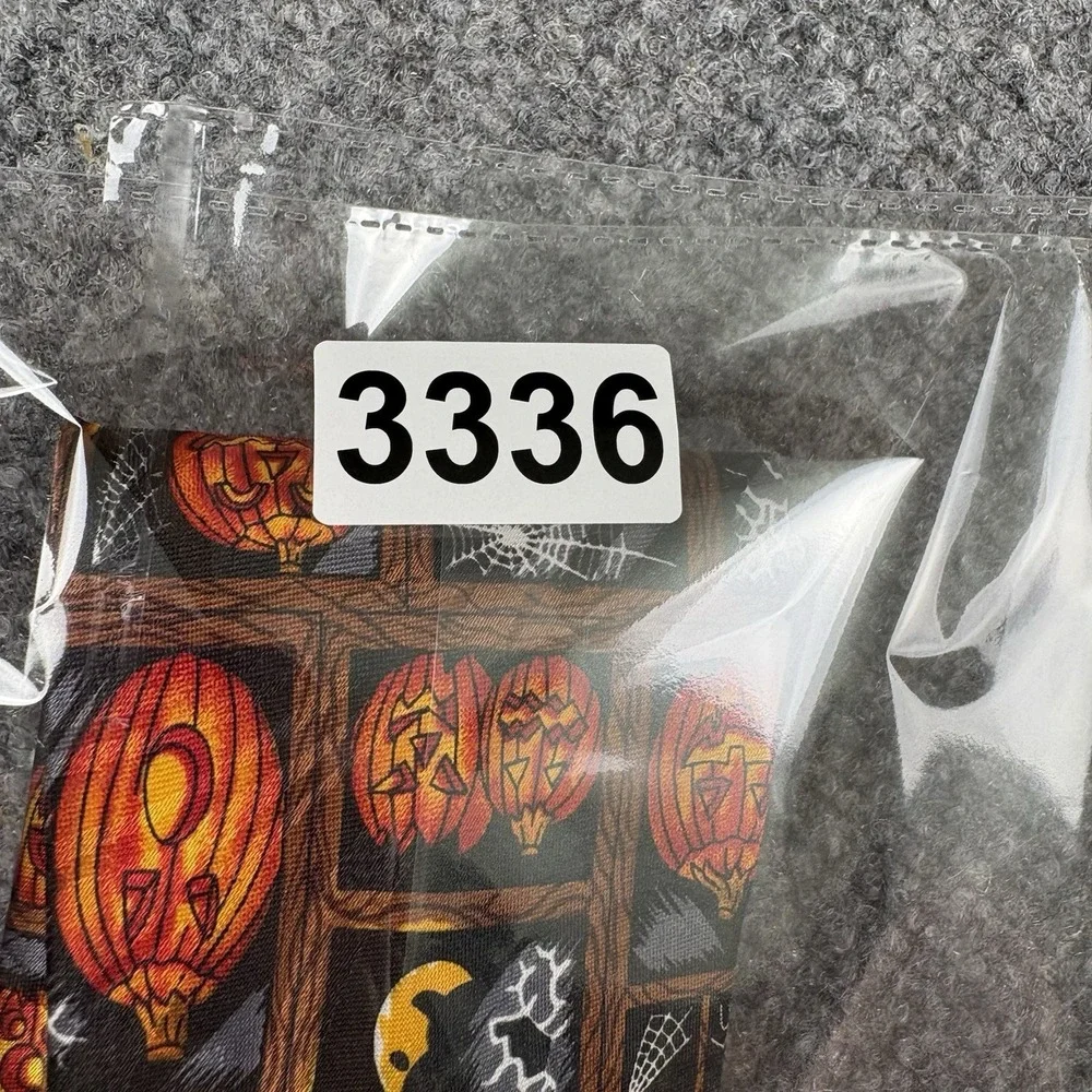 Steven Harris Halloween Tie‎ Men Handmade Black Pumpkin Spookycore Retro Novelty